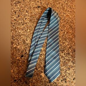 Men’s tie for dress shirts 100% silk firsite brand blue stripe